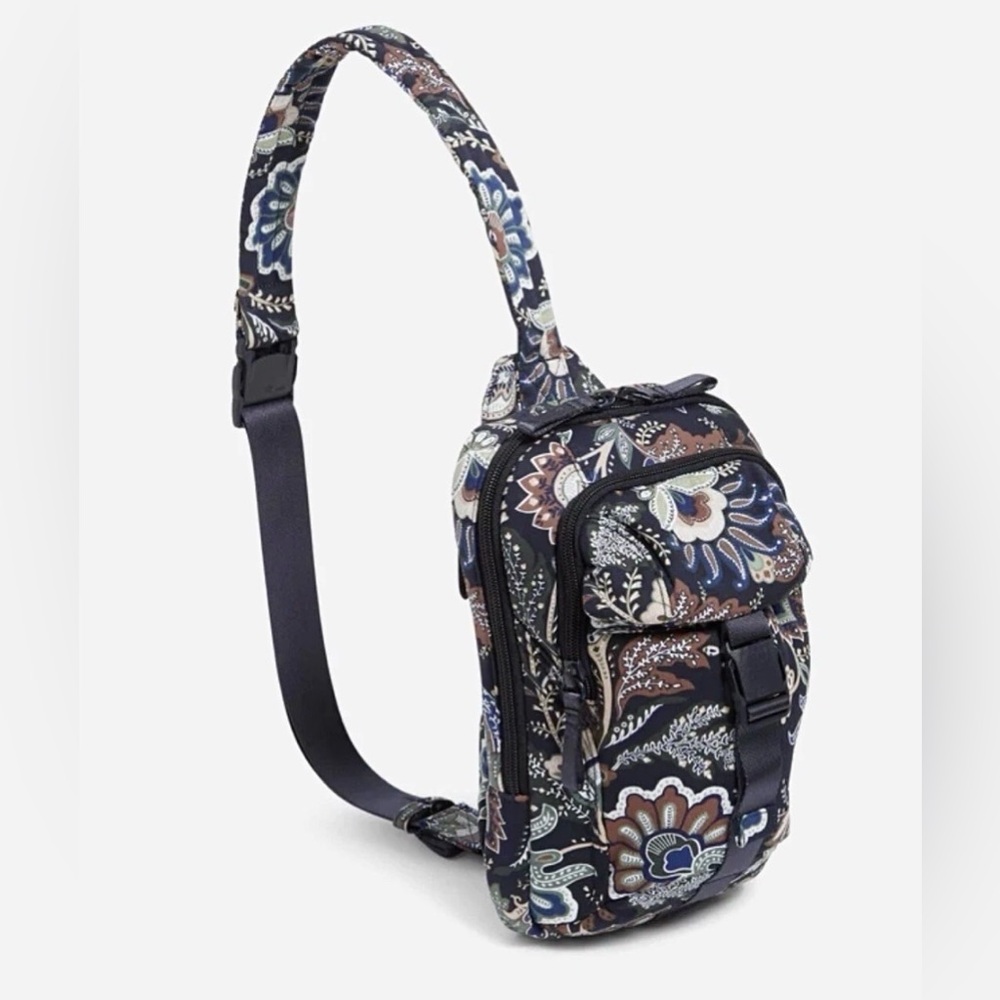Vera Bradley Utility Sling Backpack in Java Navy Camo - Picture 2 of 5
